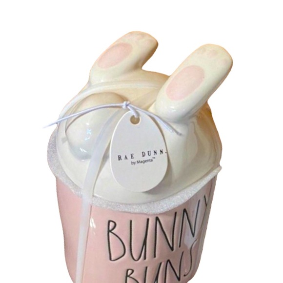©️💙 Rae Dunn bunny buns coffee mug with topper - Picture 9 of 12
